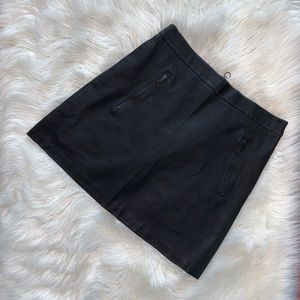 Zara Black Mini Snake Print Skirt